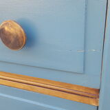 Vintage blue and wood dresser