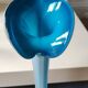 Vase Murano Calla. Forme.florale de Fleur d'Arum. Tons bleus. Haut 41 cm