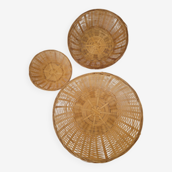 Set of 3 round baskets