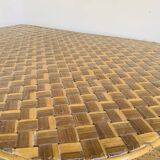 Large free-form rattan table