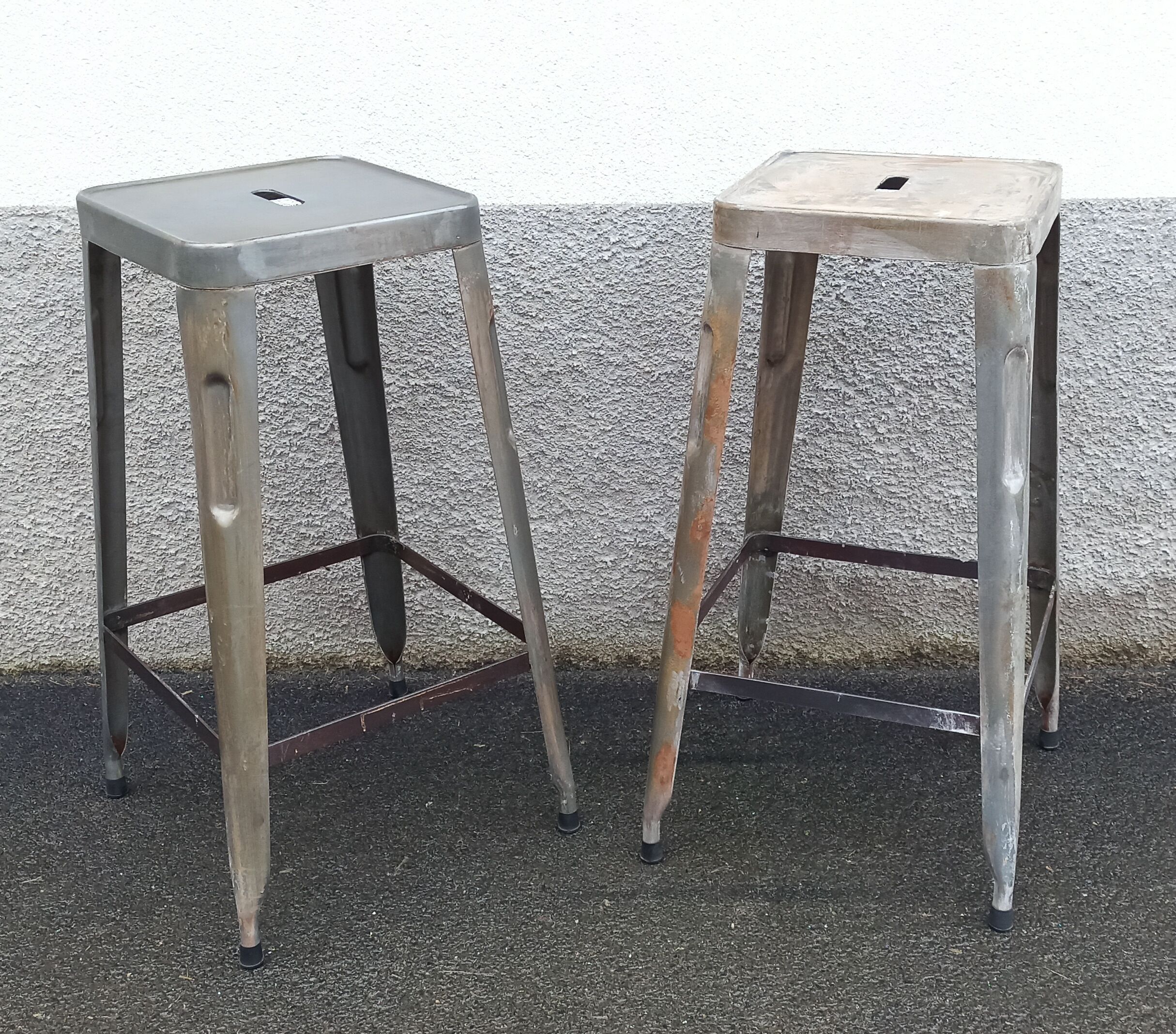 Pair of metal stools
