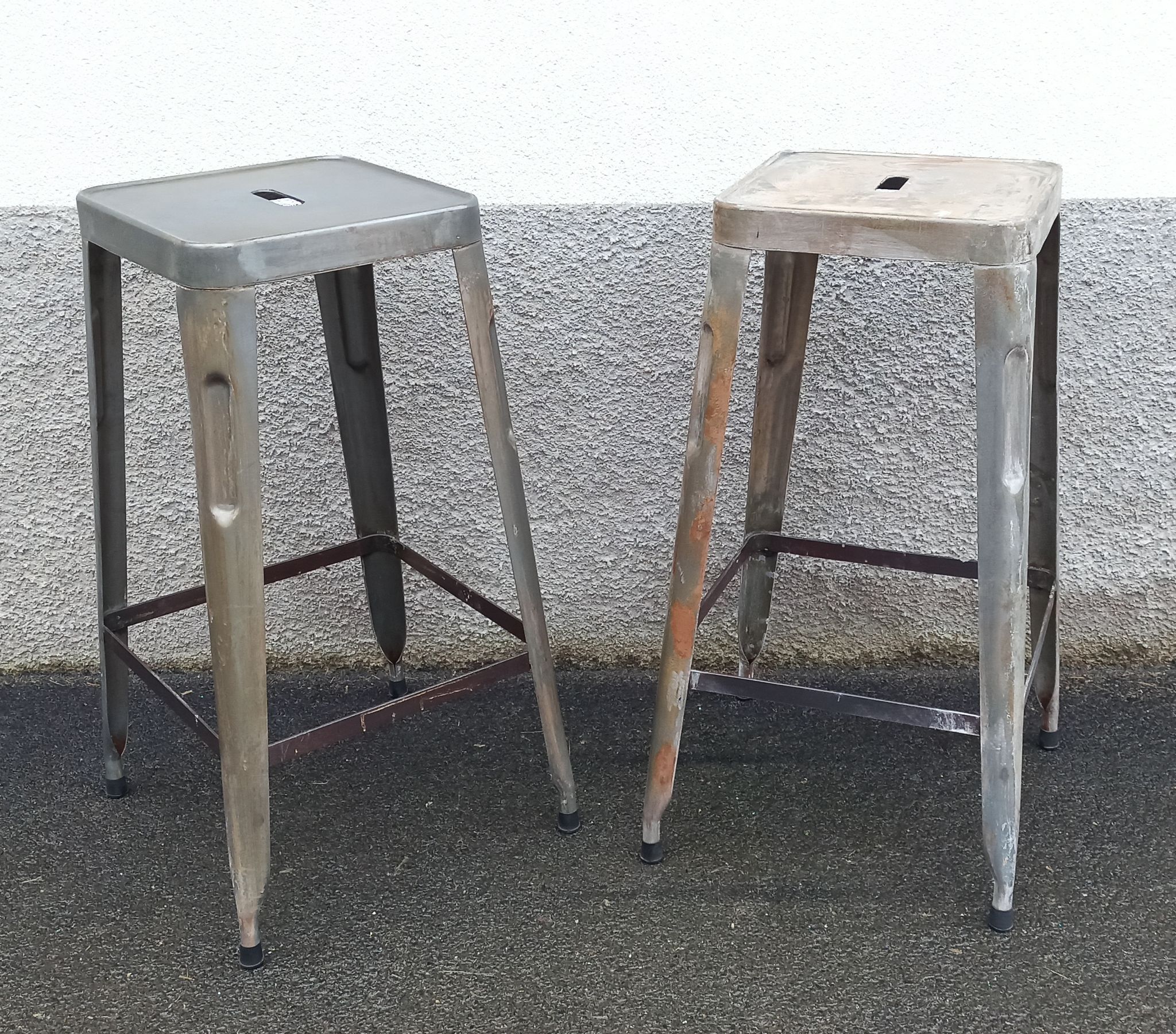 Pair of metal stools