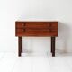 Vintage Scandinavian Rosewood Nightstand with Two Drawers