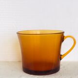 Large amber cup Duralex 70s