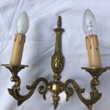 Paire d’appliques en bronze milieu XXe siècle