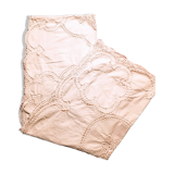 Old cotton tablecloth, lace and embroidery 160 x 240