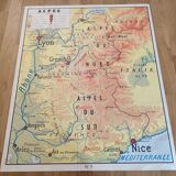 Old school map alpes