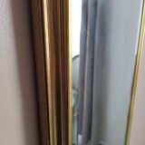 Octagonal beveled mirror - gilded frame 30x 140cm