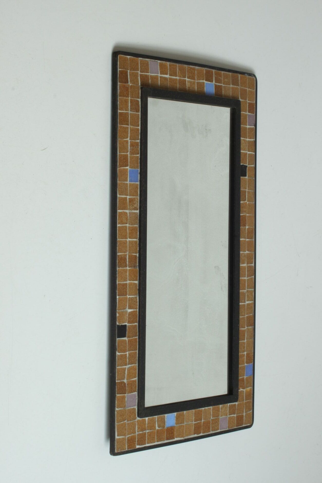 Cast iron and mosaic tiles mirror, 1960s.