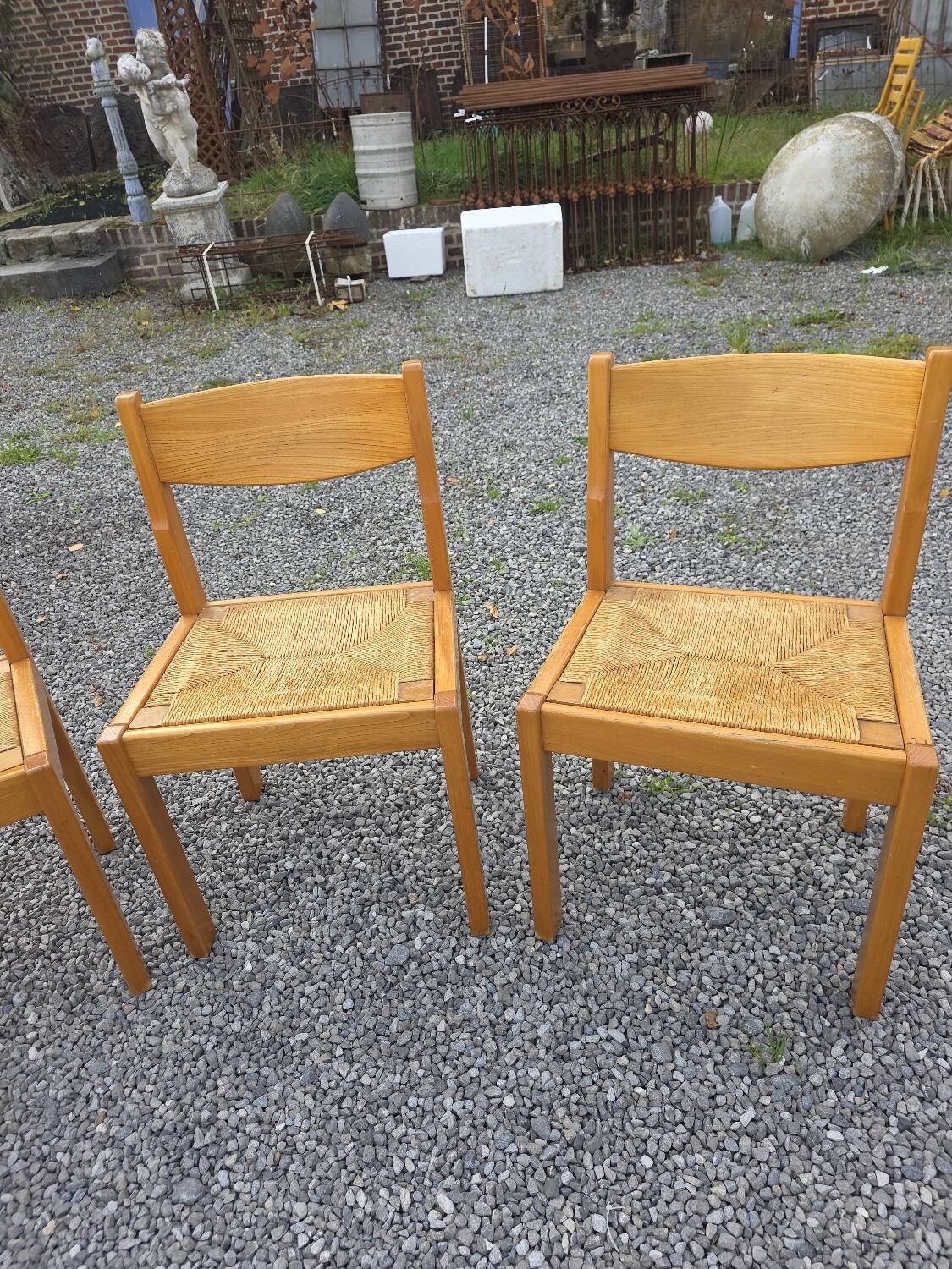 6 chaises vintage en orme maison Regain années 60