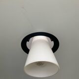 Postmodern Helestra Leuchten pendant light in opaline and frosted glass