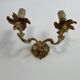 Pair of antique wall lamps in gilded metal - two lights - early XXth