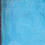 Blue and Red original minimalist abstract modern painting, stretched canvas