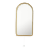 Magnifique miroir des années 1970. Monture en métal avec cadre en verre acrylique et rétroéclairage. Fabriqué en Allemagne.