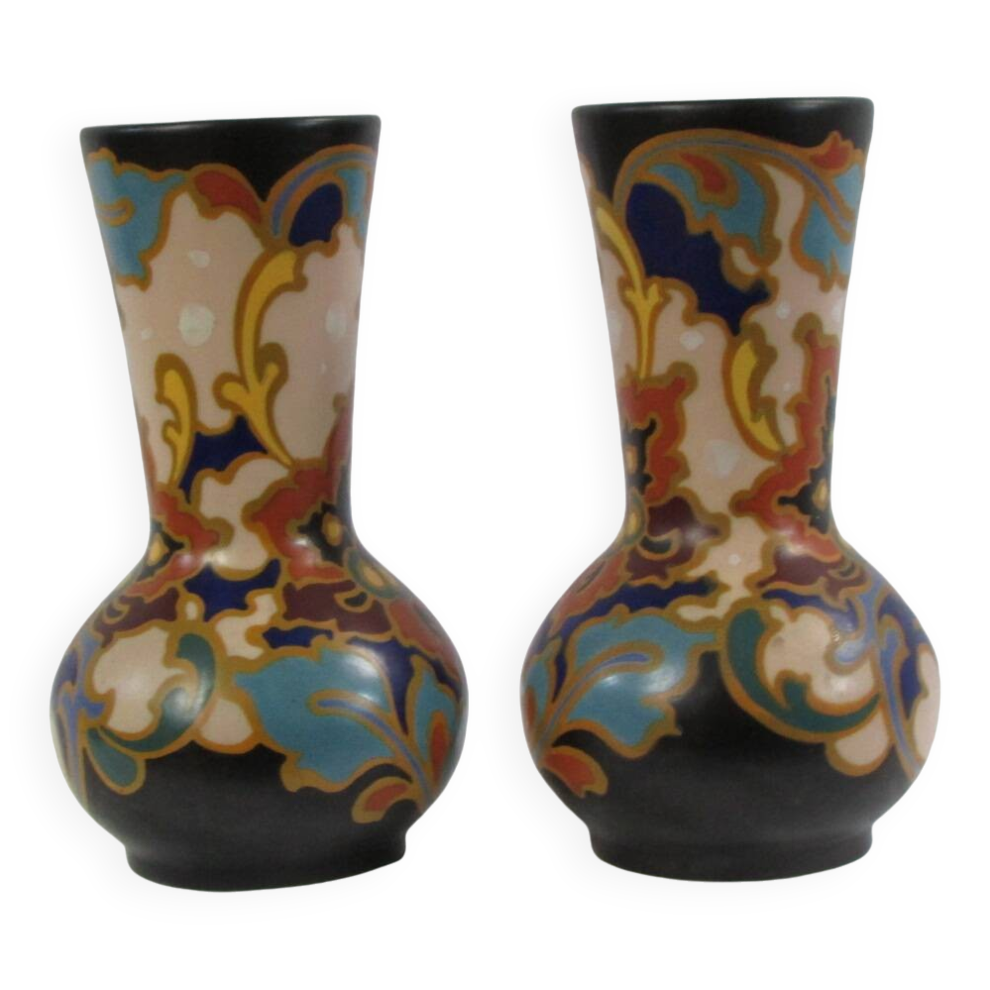 Pair of Régina Rosario vases, Gouda Holland