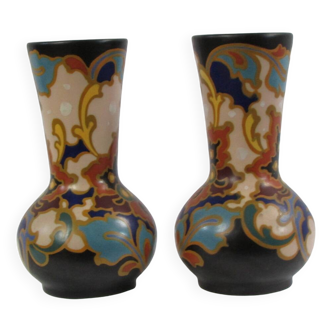Pair of Régina Rosario vases, Gouda Holland
