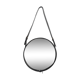 Leather strap mirror attributed to Jacques Adnet, France, 1950s.