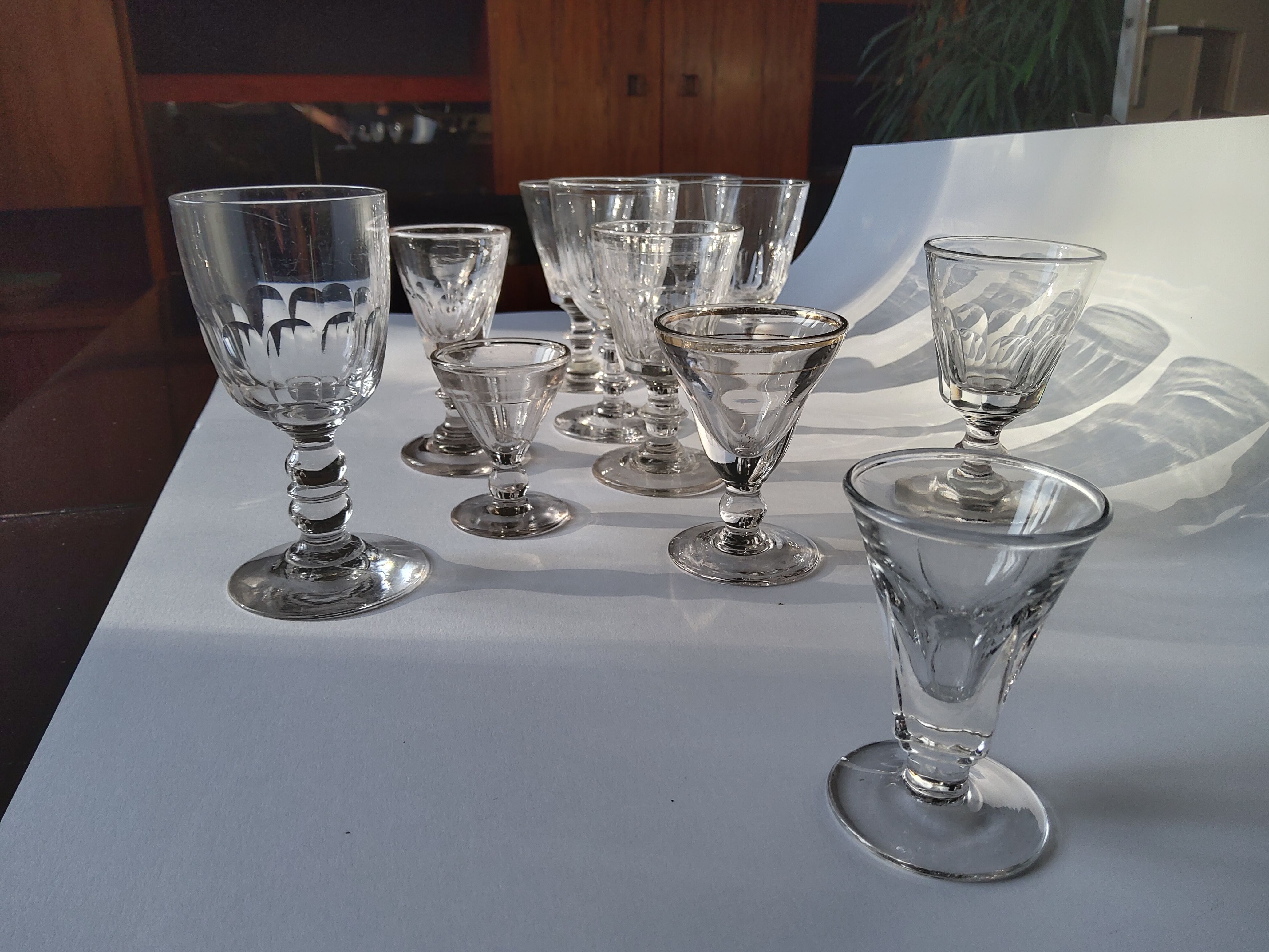 Set of antique glasses