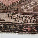 2x3 Brown & Pink Small Size Vintage Rug 52x80Cm