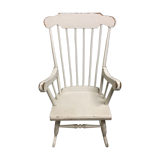 White lay-lad rocking-chair
