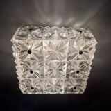 Lampe de plafond en lucite des années 1970, style milieu de siècle.