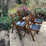 Set of 4 vintage folding chairs