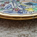 Hand-painted cearco dish with enamels and gold
