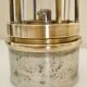Old miner's lamp, thick glass, brass, metal
