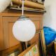Paire de suspensions boule blanche
