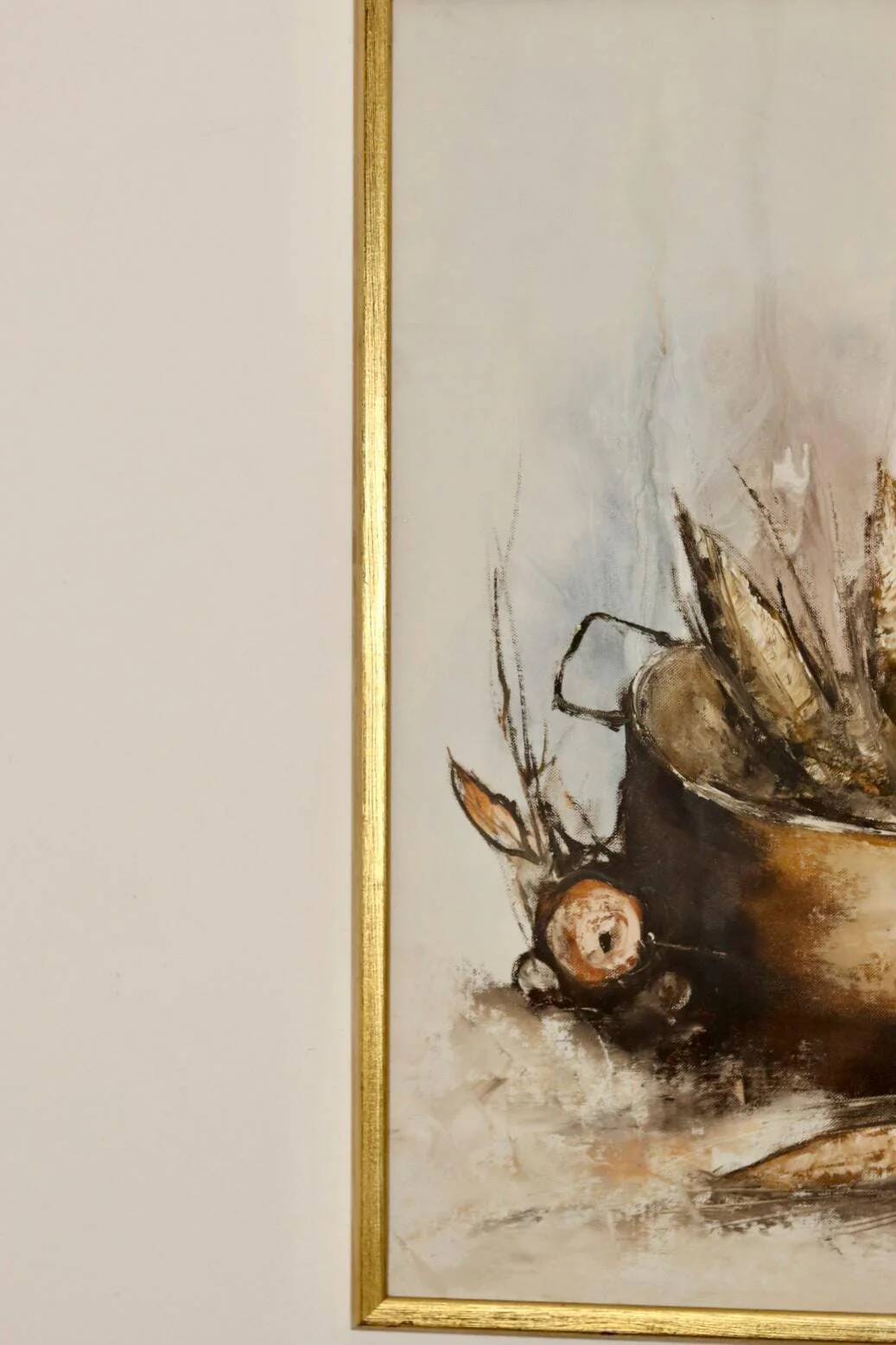 Swedish mid-century oil on canvas "Still Life Composition"