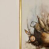 Swedish mid-century oil on canvas "Still Life Composition"