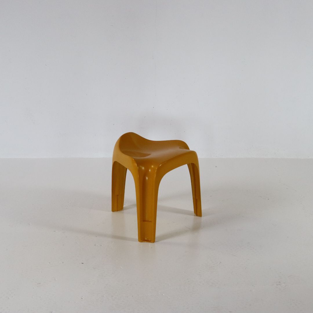 Space Age yellow Casala Stool by Alexander Begge