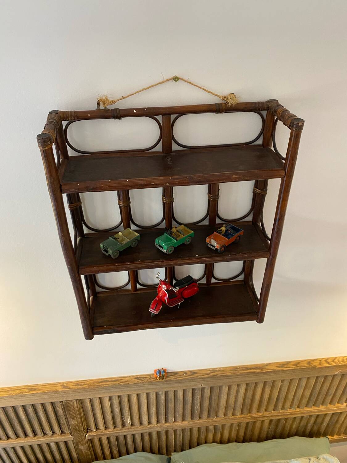 Rattan shelf