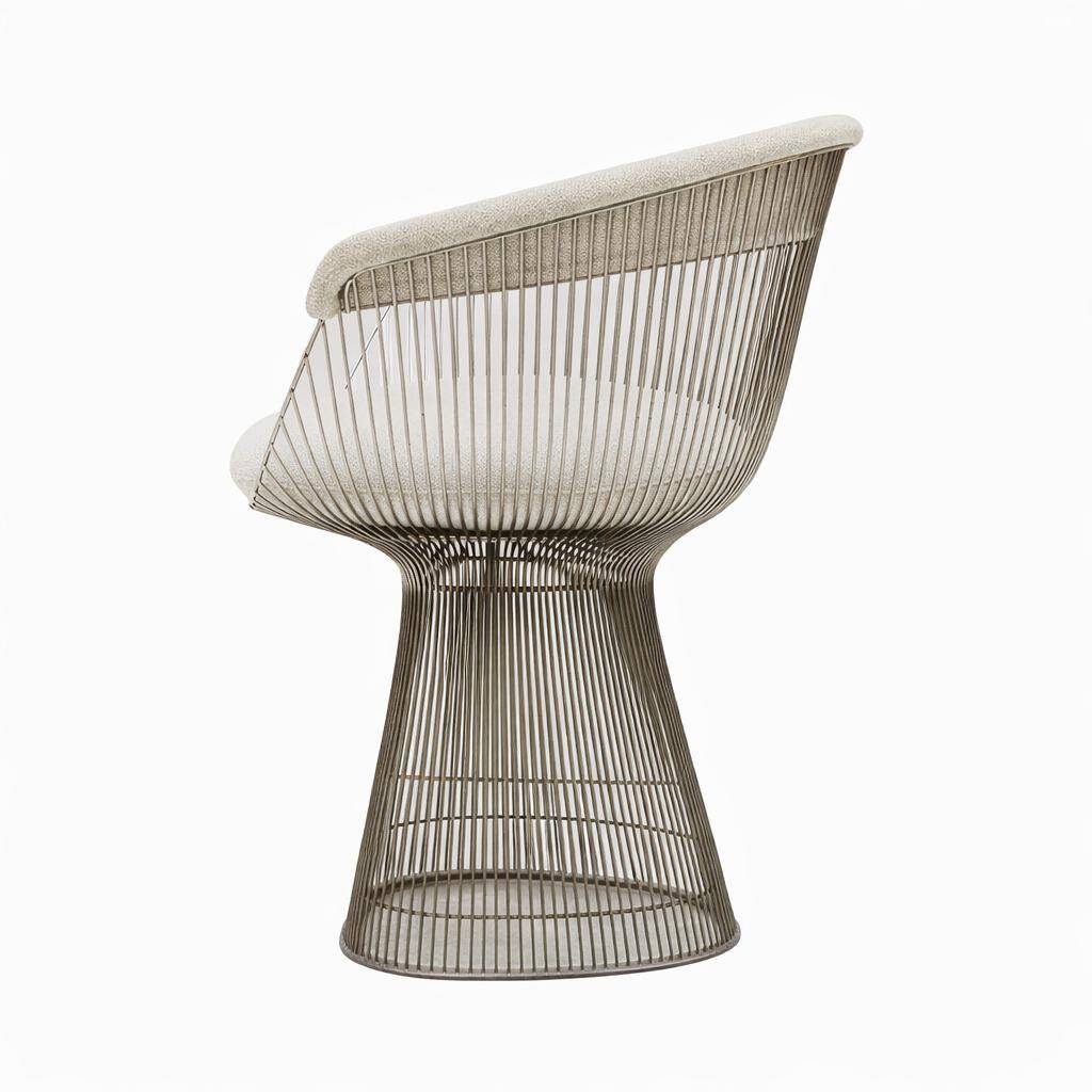 Set of Four Chairs Designed By Warren Platner With Steel structure, 1960's