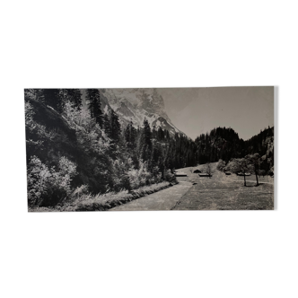 Old black and white mountain photograph XXL