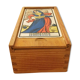 Tarot deck and wooden box therein