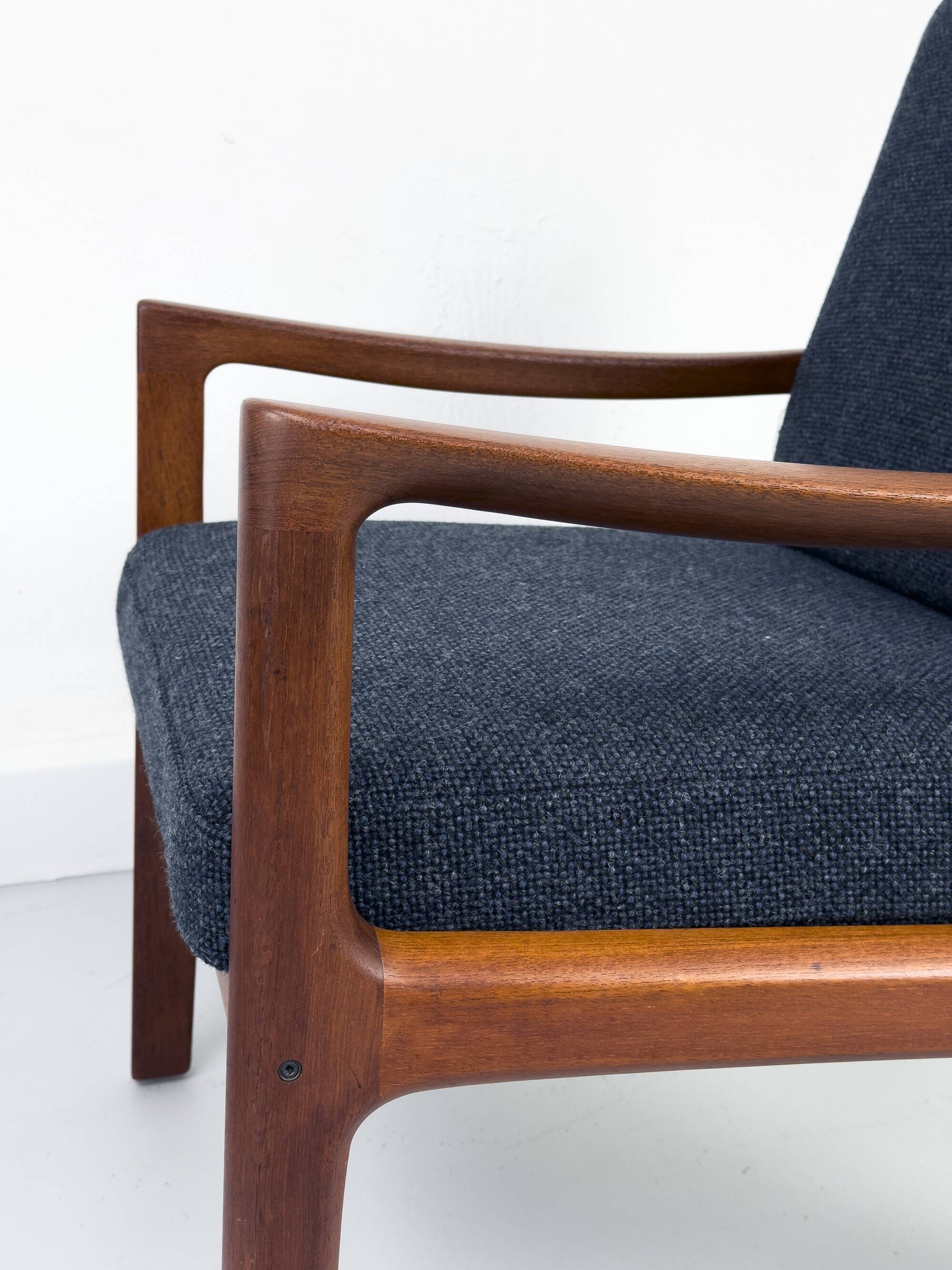 Fauteuils Senator en Teck et Laine par Ole Wanscher pour France & Søn, 1960s