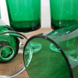 6 glasses aperitif or white wine Luminarc 'Cavalier' bottle green color
