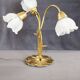 Vintage Brass And Glass Table Lamp, 1980s