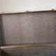 Travel trunk original lacquered wood and metal