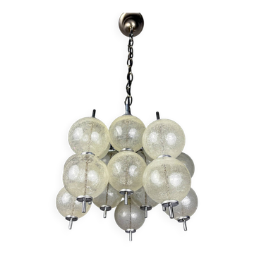 "Sterrenbeeld" Murano bubbled glass chandelier by Raak, Netherlands, 1960s