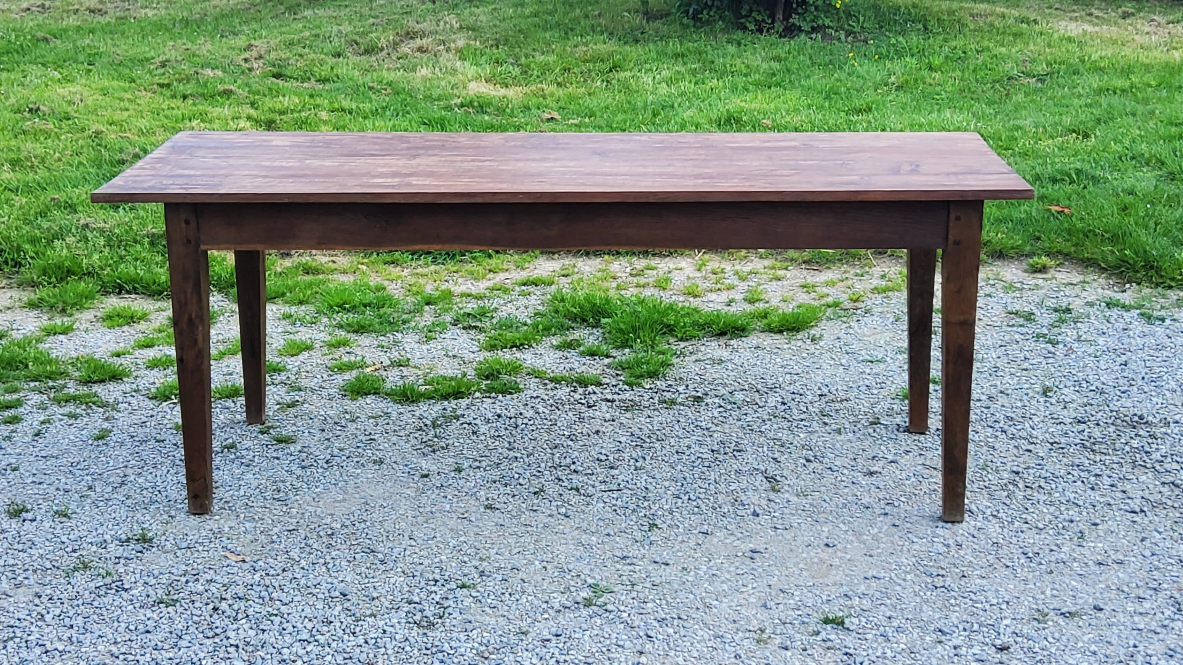 Old farm table spindle legs 195cm