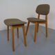 Set of Beech Chair & Stool, 1960s
