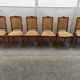 Set of 6 chairs in Louis XV style - carved wood and caning