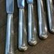 6 large silver metal knives