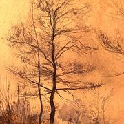 Louis Tauzin (1842-1915), “Landscape at the river” watercolor signed and framed