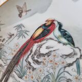 Pair of vintage Franklin Japanese hand-painted porcelain plates