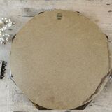 Vintage rattan mirror, octagonal