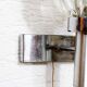 Pair of vintage glass wall light