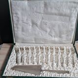 Cutlery set of 12 forks and silver-plated cake server